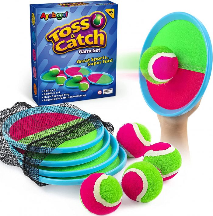 Ayeboovi Toss and Catch Ball Set Beach Toys Outdoor Games for Kids - Image 1