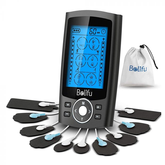 Belifu Dual Channel TENS EMS Unit 24 Modes Muscle Stimulator for Pain Relief Therapy - Image 1