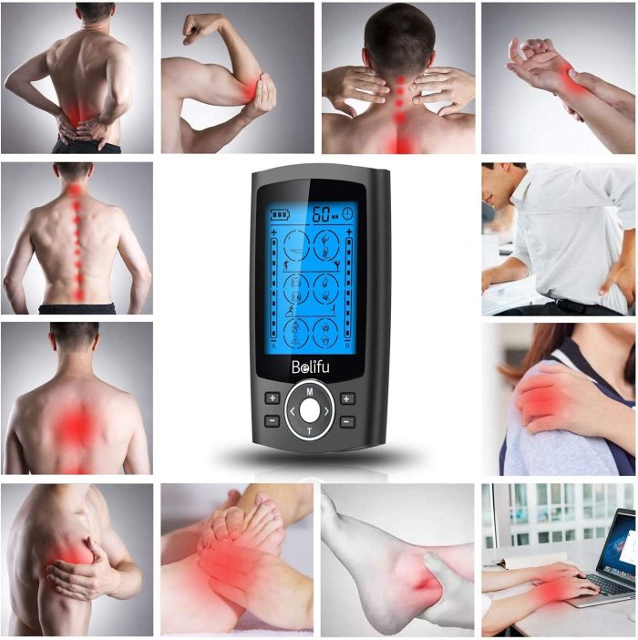Belifu Dual Channel TENS EMS Unit 24 Modes Muscle Stimulator for Pain Relief Therapy - Image 2