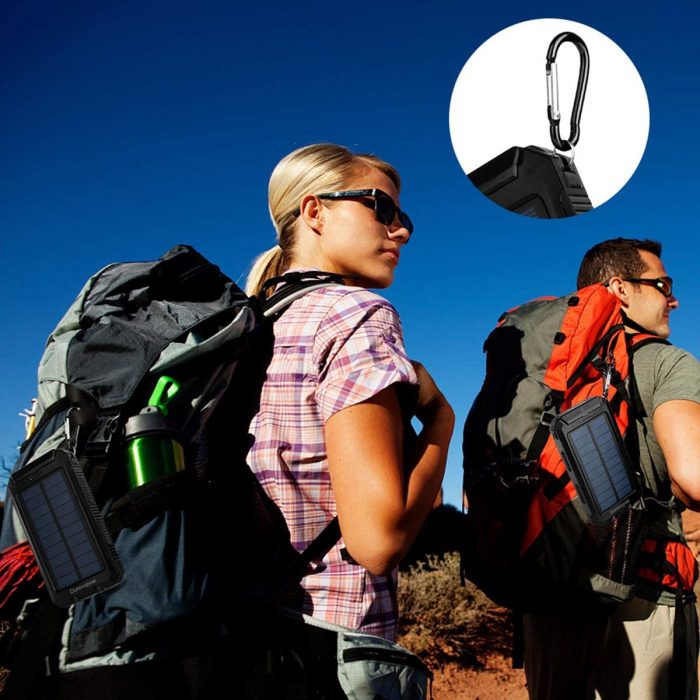Durecopow Solar Charger, 20000mAh Portable Outdoor Waterproof Solar Power Bank - Image 2