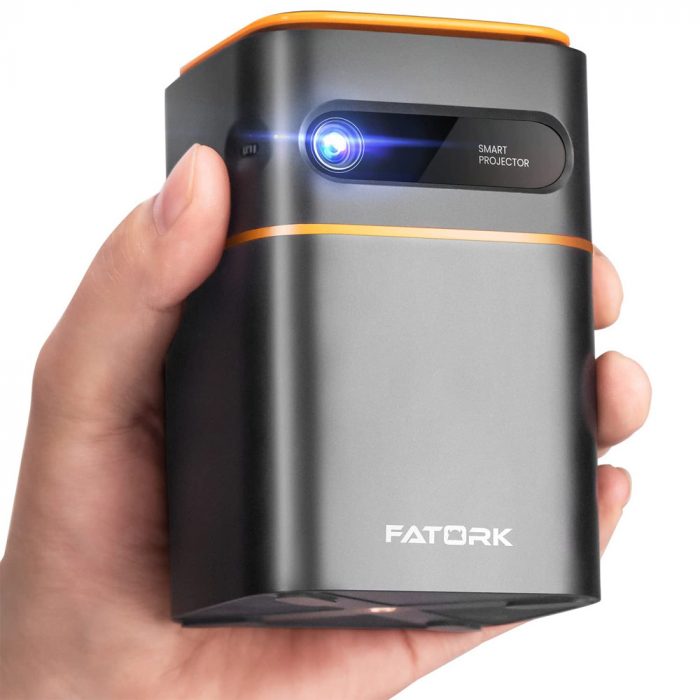 FATORK Mini Projector, 5G WiFi DLP Smart Portable Movie Projectors - Image 1