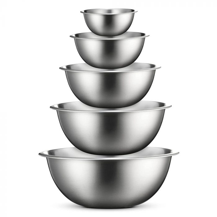 FineDine Stainless Steel Mixing Bowls (Set of 6) - Image 1