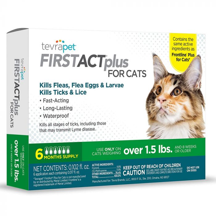 FirstAct Plus Flea and Tick Prevention for Cats 1.5 lbs and Over - Image 1