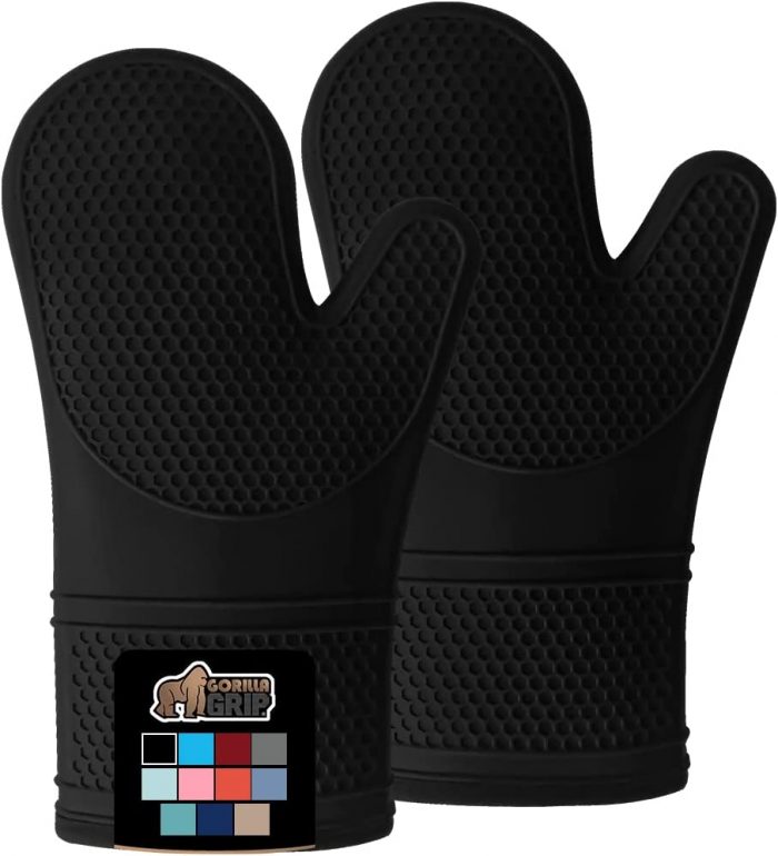 The Original Gorilla Grip Heat and Slip Resistant Silicone Oven Mitts Set - Image 1