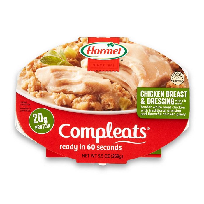 HORMEL COMPLEATS Chicken Breast & Dressing Microwave Tray - Image 1
