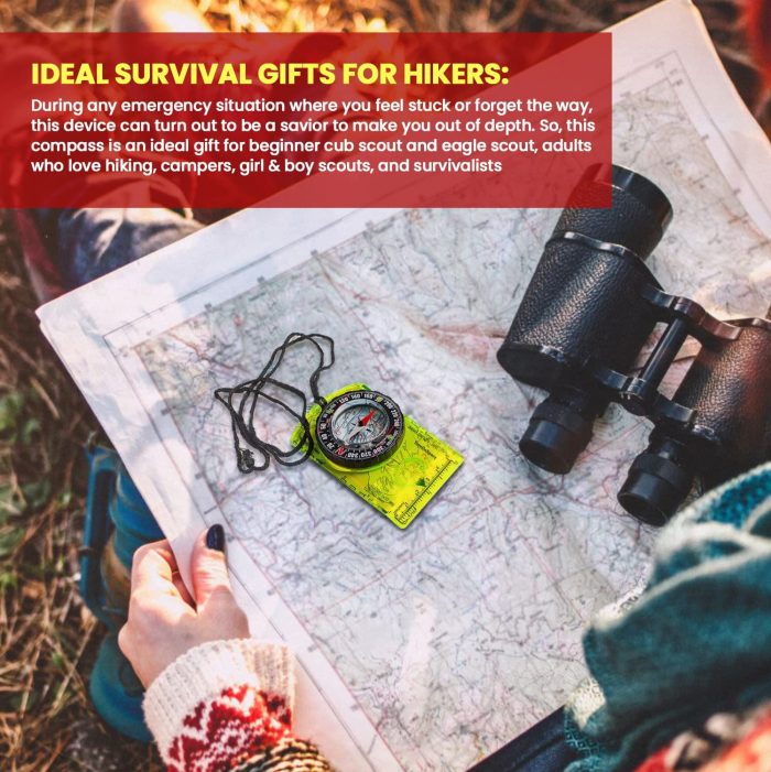 Orienteering Compass Hiking Backpacking Compass - Image 2