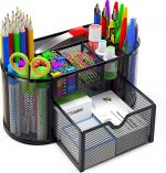 Pipishell Desk Organizer Mesh Desktop Office Supplies Multi-functional Caddy Pen Holder