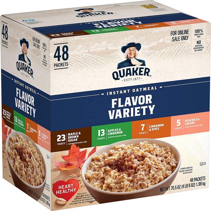 Quaker Instant Oatmeal, 4 Flavor Variety Pack - Image 1