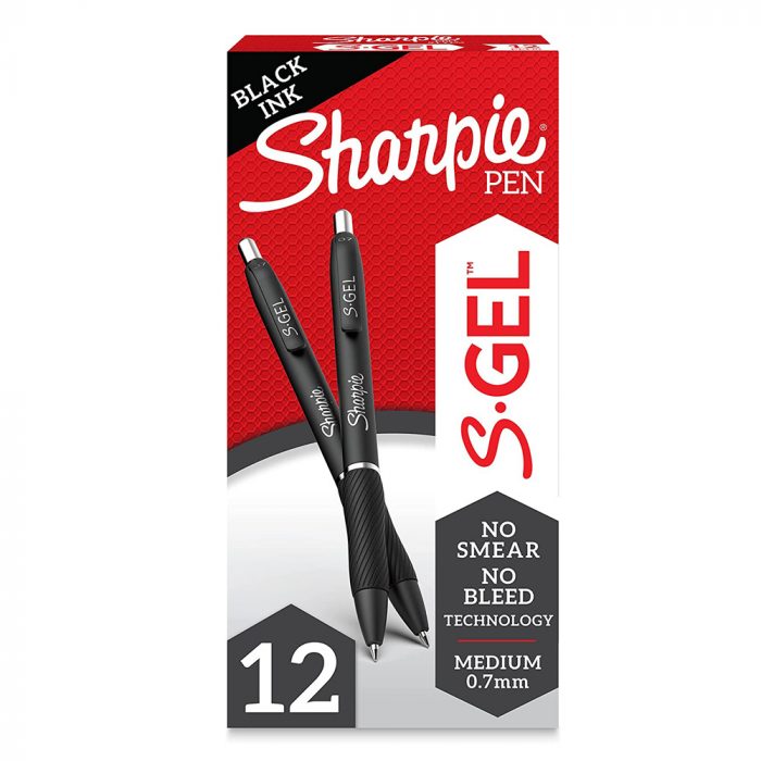 SHARPIE S-Gel, Gel Pens, Medium Point (0.7mm), Black Ink Gel Pen - Image 1