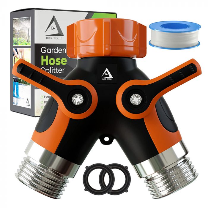 Hose Splitter 2 Way, Heavy Duty Metal Connector - Image 1