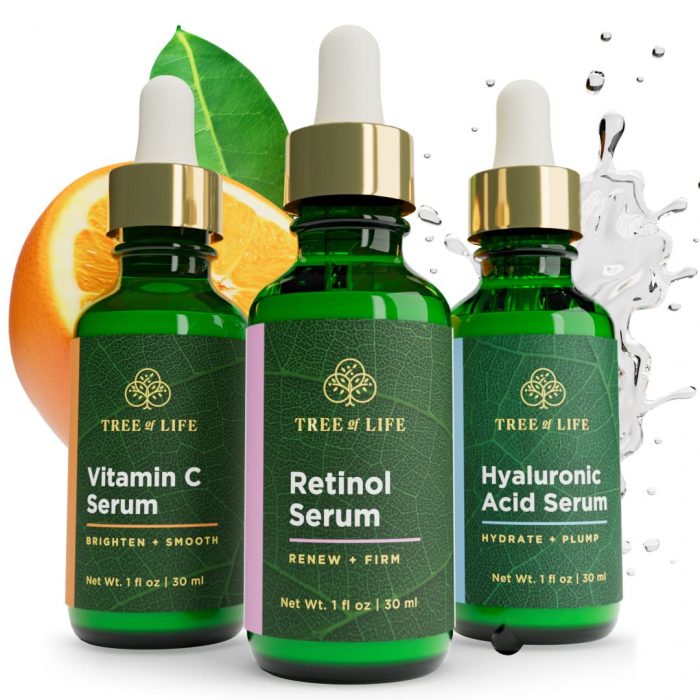 Tree of Life Vitamin C Serum, Retinol Serum and Hyaluronic Acid Serum - Image 1