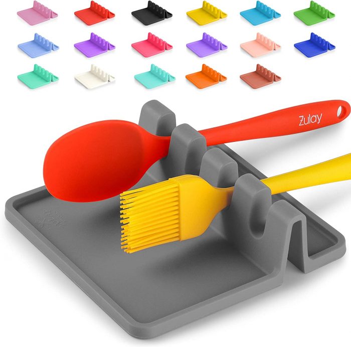 Zulay Kitchen Silicone Utensil Rest with Drip Pad for Multiple Utensils - Image 1
